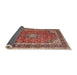 Sideview of Traditional Red Medallion Rug, tr3326