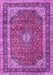 Medallion Purple Traditional Rug, tr3326pur