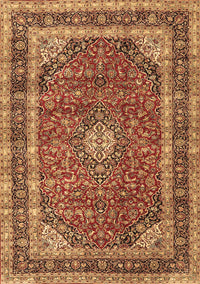 Medallion Brown Traditional Rug, tr3326brn