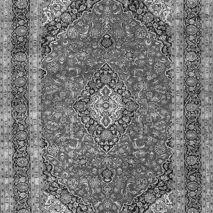 Serging Thickness of Machine Washable Medallion Gray Traditional Rug, wshtr3326gry
