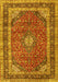 Medallion Yellow Traditional Rug, tr3326yw