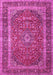 Medallion Pink Traditional Rug, tr3327pnk