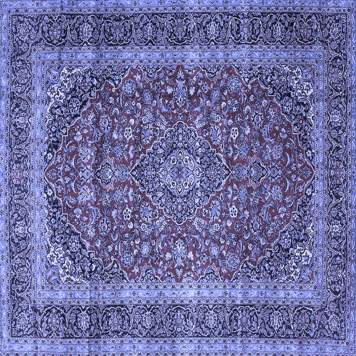 Square Medallion Blue Traditional Rug, tr3327blu