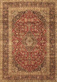 Medallion Brown Traditional Rug, tr3327brn