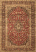 Medallion Brown Traditional Rug, tr3327brn