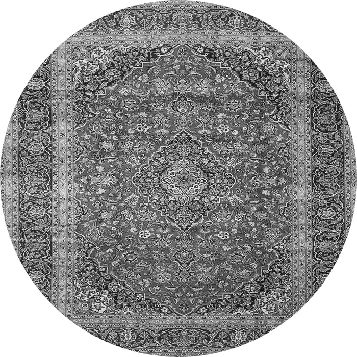 Square Medallion Gray Traditional Rug, tr3327gry