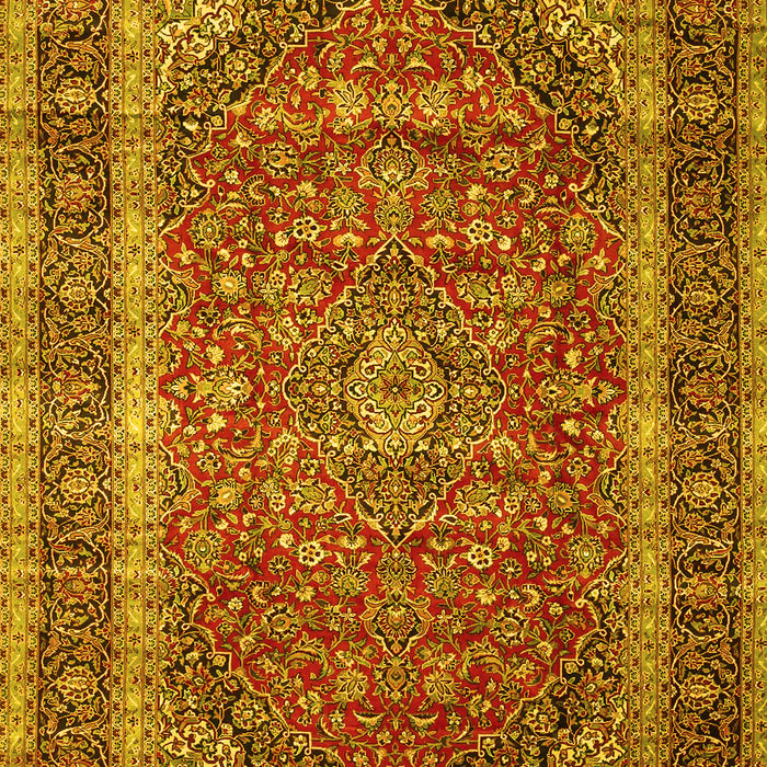 Medallion Yellow Traditional Rug, tr3327yw