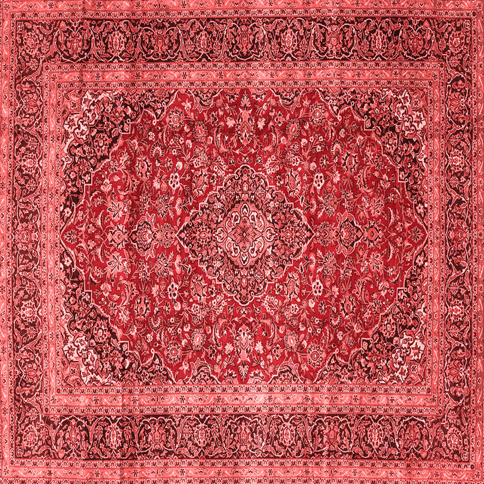 Machine Washable Medallion Red Traditional Rug, wshtr3327red