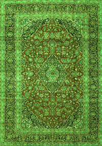 Medallion Green Traditional Rug, tr3327grn