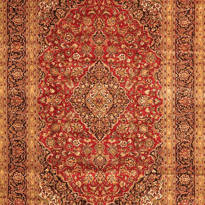 Medallion Orange Traditional Rug, tr3327org