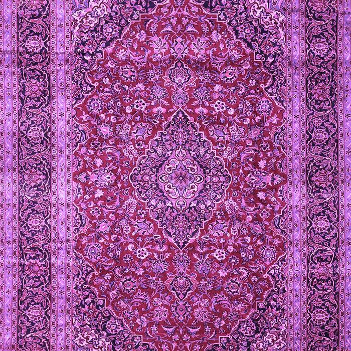 Machine Washable Medallion Purple Traditional Area Rugs, wshtr3327pur