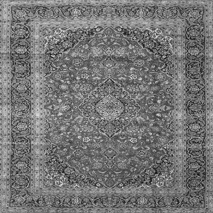 Serging Thickness of Medallion Gray Traditional Rug, tr3327gry