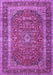 Medallion Purple Traditional Rug, tr3327pur