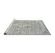 Sideview of Machine Washable Traditional Grey Gray Rug, wshtr3328