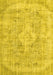 Machine Washable Persian Yellow Traditional Rug, wshtr3328yw