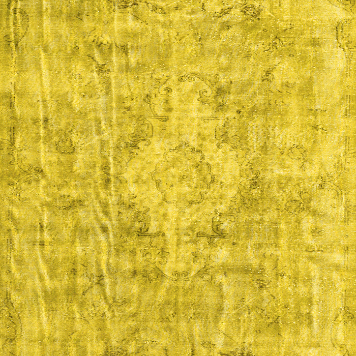 Machine Washable Persian Yellow Traditional Rug, wshtr3328yw