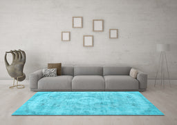 Machine Washable Persian Light Blue Traditional Rug in a Living Room, wshtr3328lblu