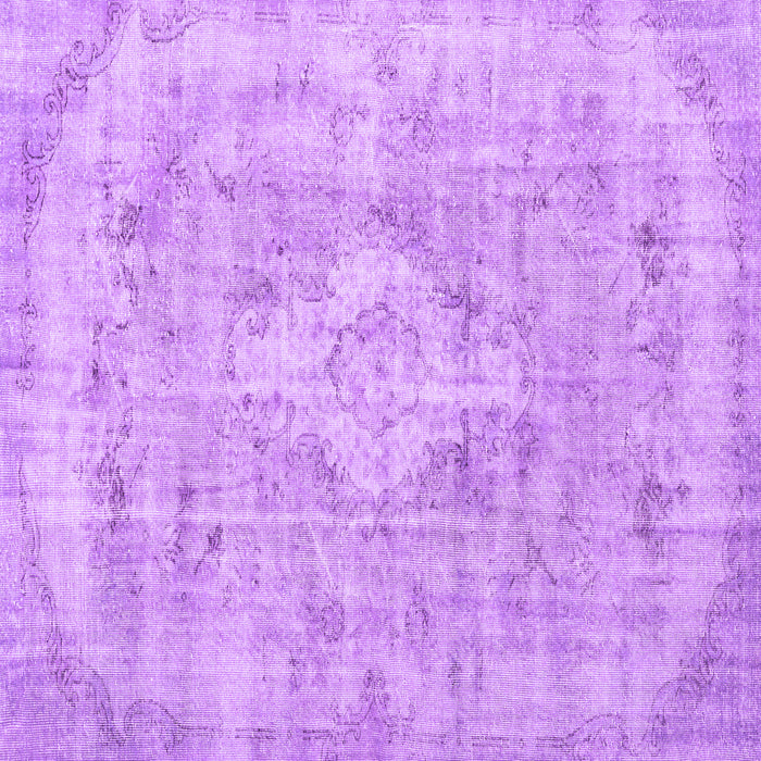 Square Machine Washable Persian Purple Traditional Area Rugs, wshtr3328pur