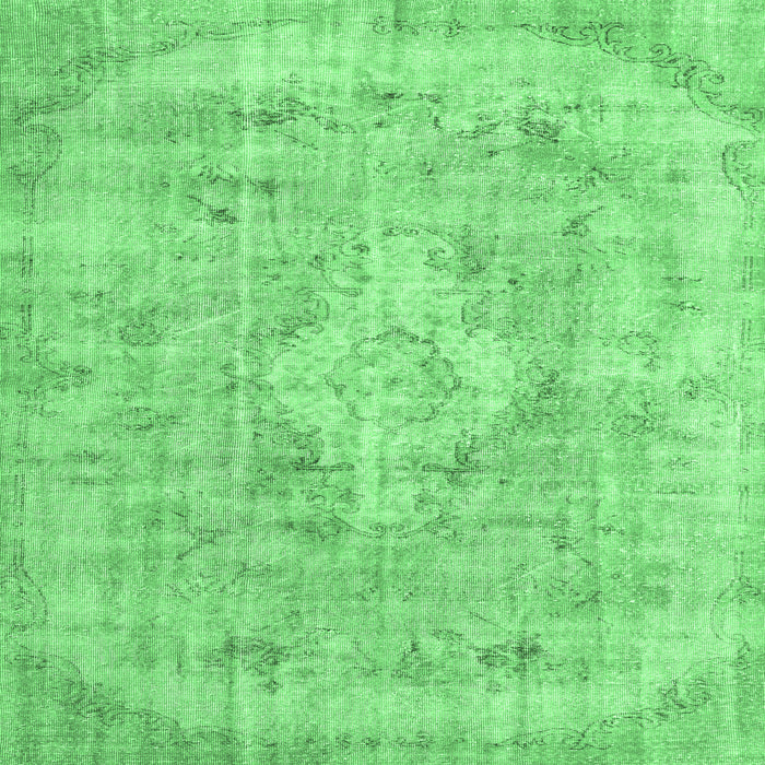 Square Persian Emerald Green Traditional Rug, tr3328emgrn