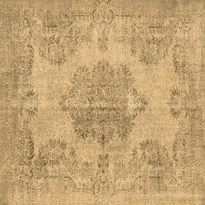Square Machine Washable Persian Brown Traditional Rug, wshtr3329brn