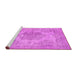 Sideview of Machine Washable Persian Pink Traditional Rug, wshtr3329pnk