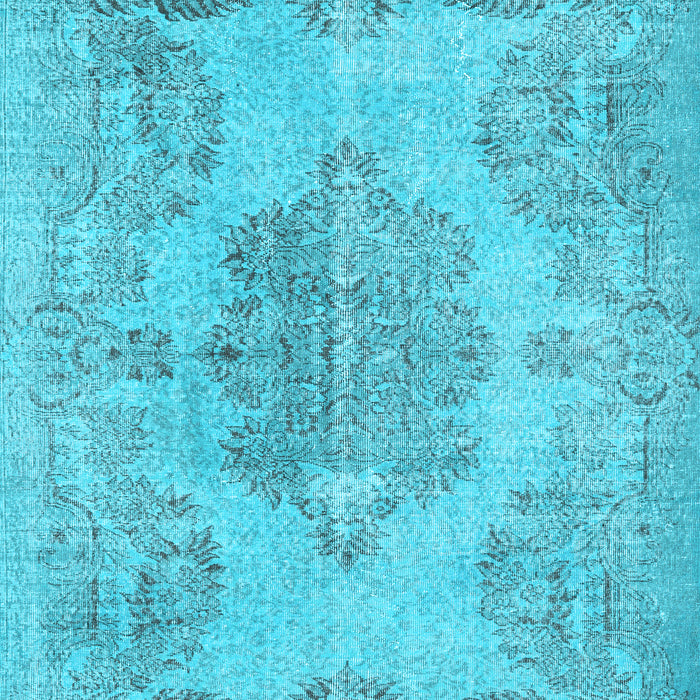Machine Washable Persian Light Blue Traditional Rug, wshtr3329lblu