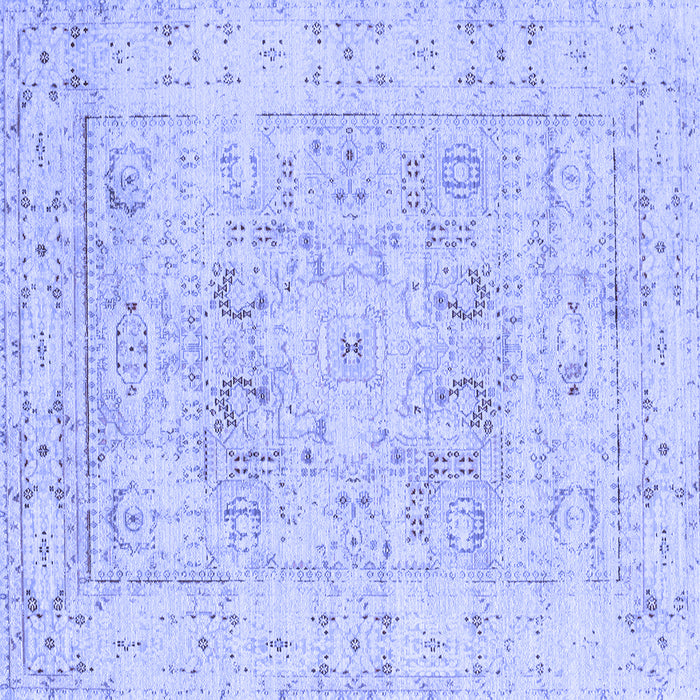Square Oriental Blue Traditional Rug, tr332blu
