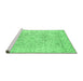 Sideview of Machine Washable Oriental Emerald Green Traditional Area Rugs, wshtr332emgrn