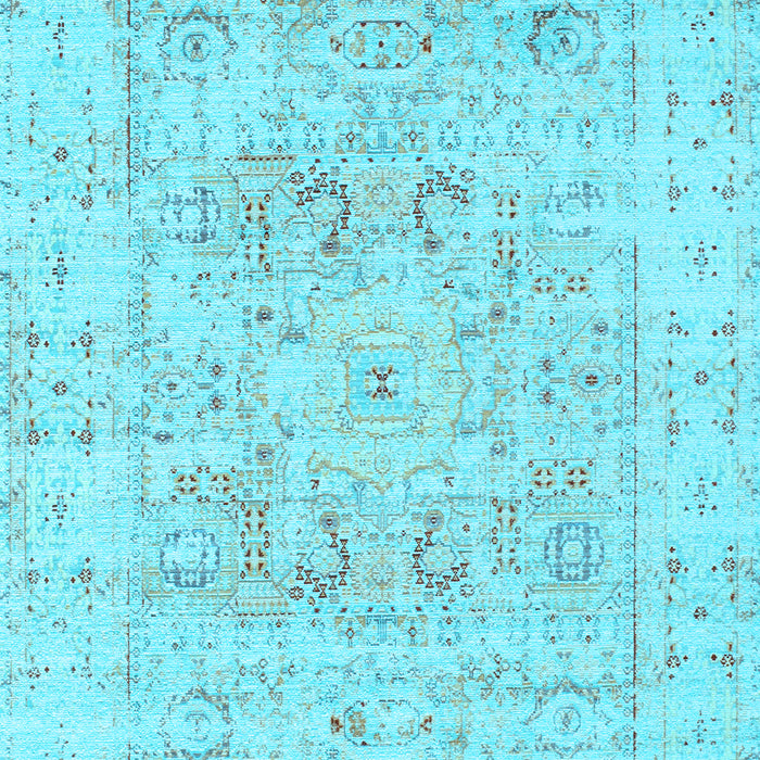 Machine Washable Oriental Light Blue Traditional Rug, wshtr332lblu