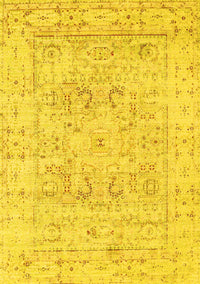 Oriental Yellow Traditional Rug, tr332yw