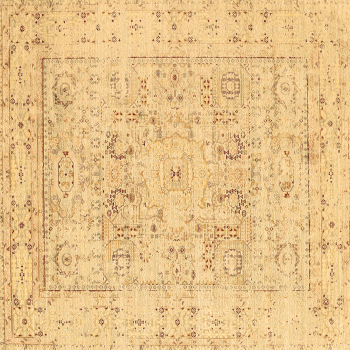 Square Oriental Brown Traditional Rug, tr332brn