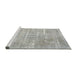 Sideview of Machine Washable Traditional Grey Gray Rug, wshtr3330