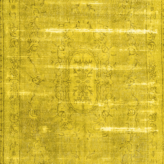 Machine Washable Persian Yellow Traditional Rug, wshtr3330yw