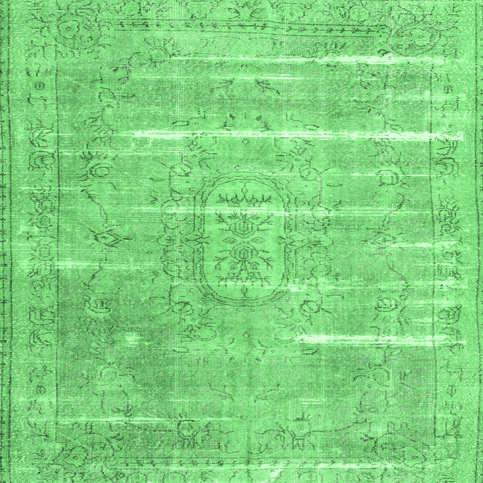 Square Machine Washable Persian Emerald Green Traditional Area Rugs, wshtr3330emgrn