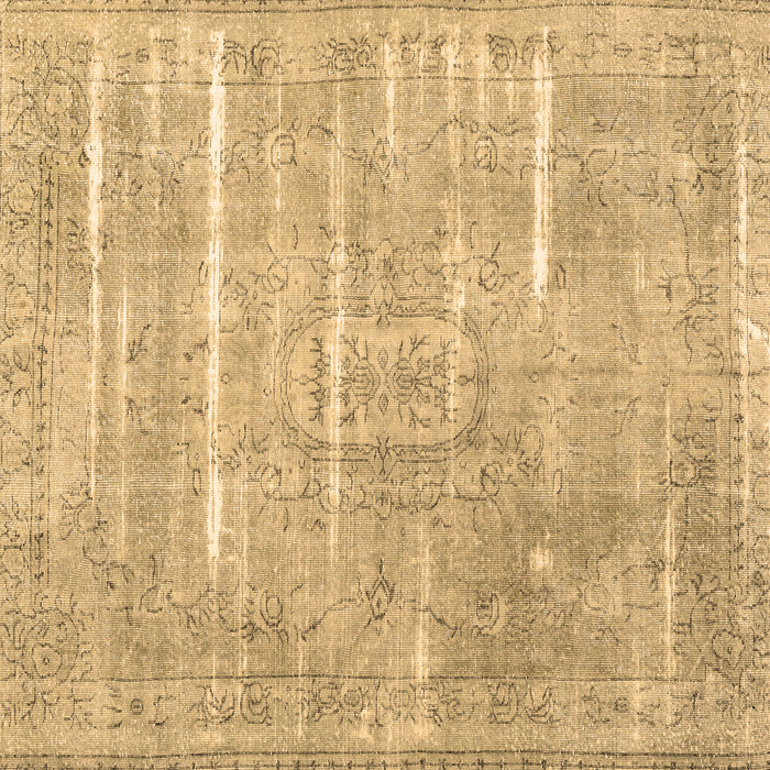 Square Persian Brown Traditional Rug, tr3330brn