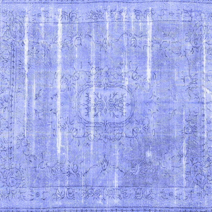 Square Persian Blue Traditional Rug, tr3330blu