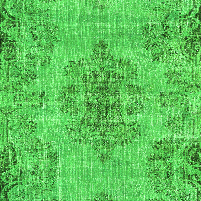 Serging Thickness of Machine Washable Persian Green Traditional Area Rugs, wshtr3331grn
