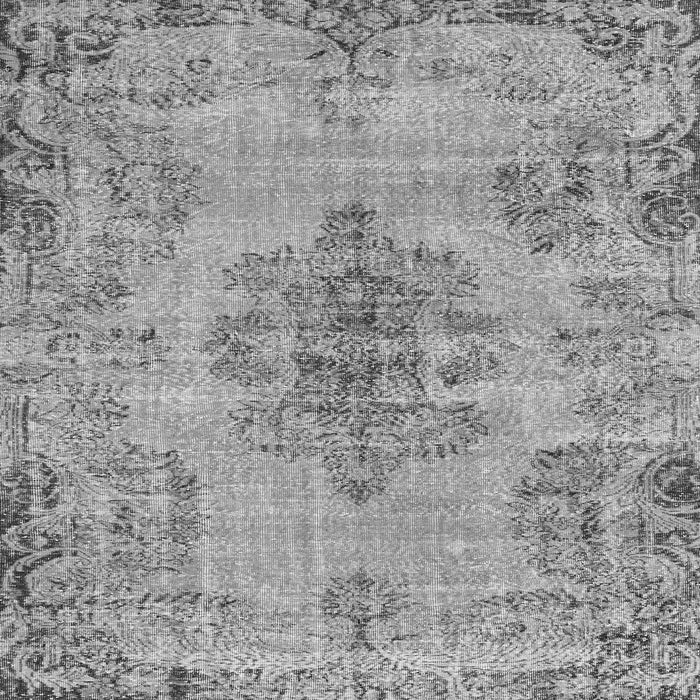 Round Machine Washable Persian Gray Traditional Rug, wshtr3331gry