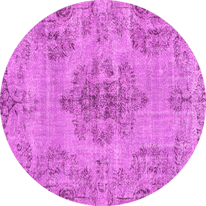 Round Persian Pink Traditional Rug, tr3331pnk