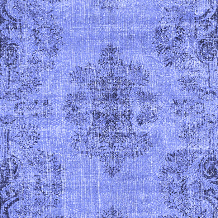 Machine Washable Persian Blue Traditional Rug, wshtr3331blu