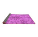 Sideview of Persian Pink Traditional Rug, tr3331pnk