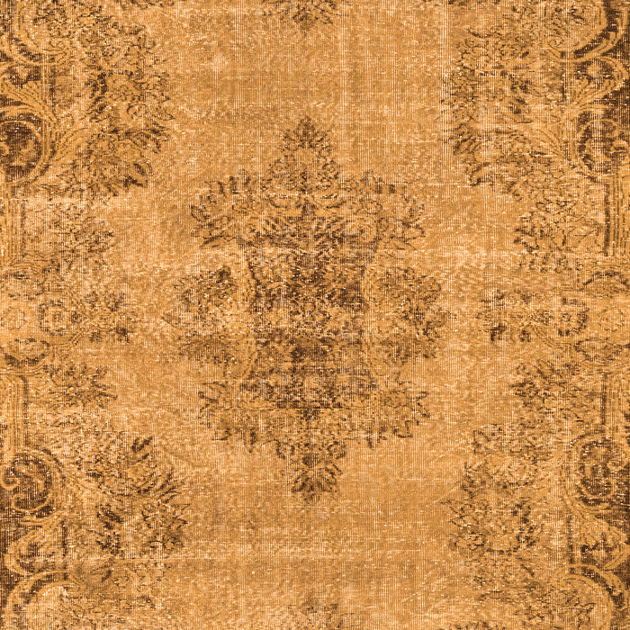 Serging Thickness of Machine Washable Persian Orange Traditional Area Rugs, wshtr3331org