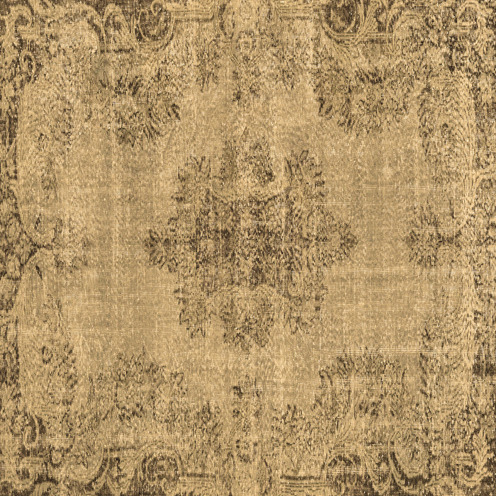 Square Machine Washable Persian Brown Traditional Rug, wshtr3331brn