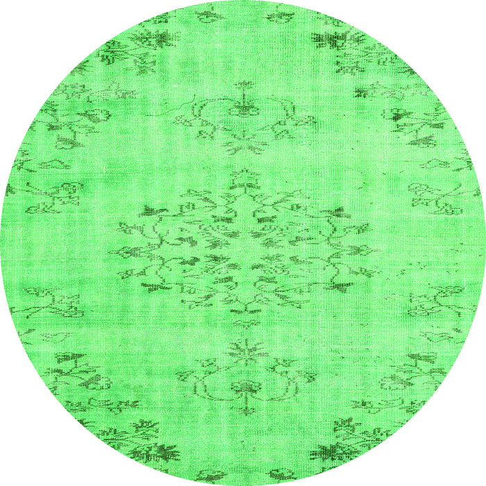 Square Persian Green Traditional Rug, tr3332grn