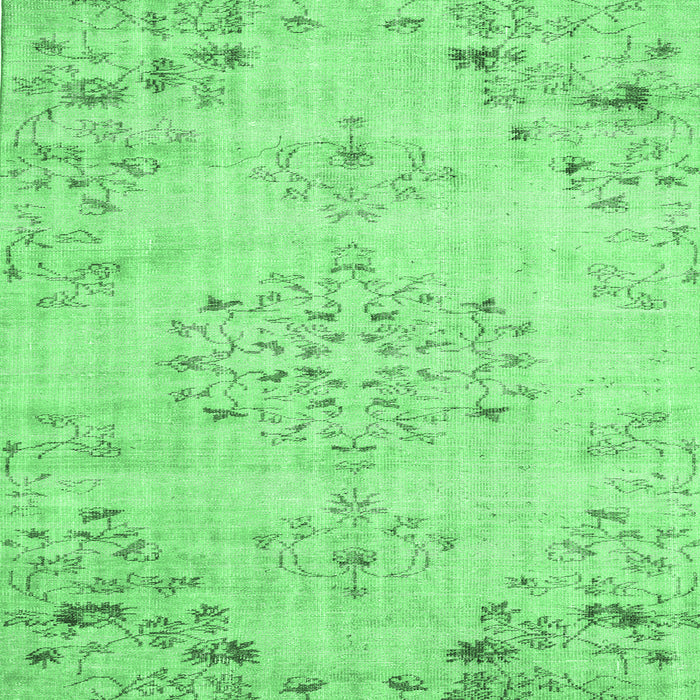 Square Persian Emerald Green Traditional Rug, tr3332emgrn