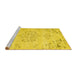 Sideview of Machine Washable Persian Yellow Traditional Rug, wshtr3332yw