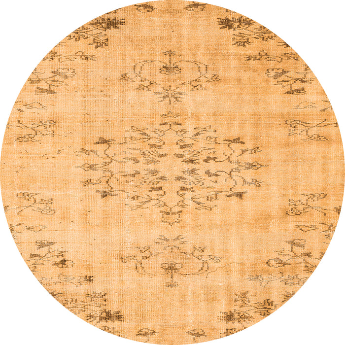 Square Persian Orange Traditional Rug, tr3332org
