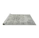 Sideview of Machine Washable Traditional Dark Gray Rug, wshtr3333