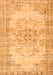 Serging Thickness of Machine Washable Persian Orange Traditional Area Rugs, wshtr3333org