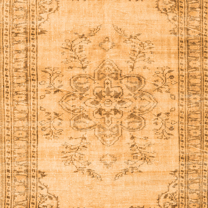 Serging Thickness of Machine Washable Persian Orange Traditional Area Rugs, wshtr3333org